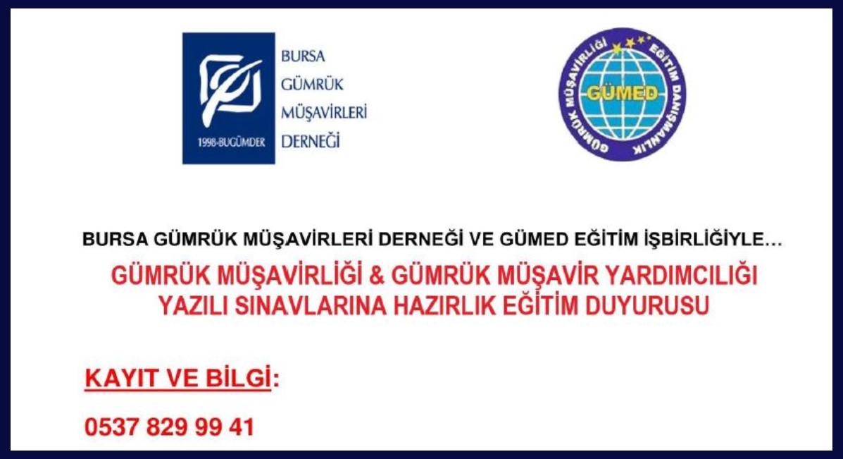 Gümrük Müşavirliği ve Güm. Müş. Yardımcılığı  Yazılı Sınavlarına Girecek Adaylarımızın Dikkatine! 