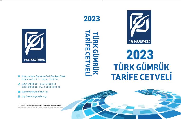 2023 yılı Türk Gümrük Tarife Cetveli Kitabı satışı başlamıştır.